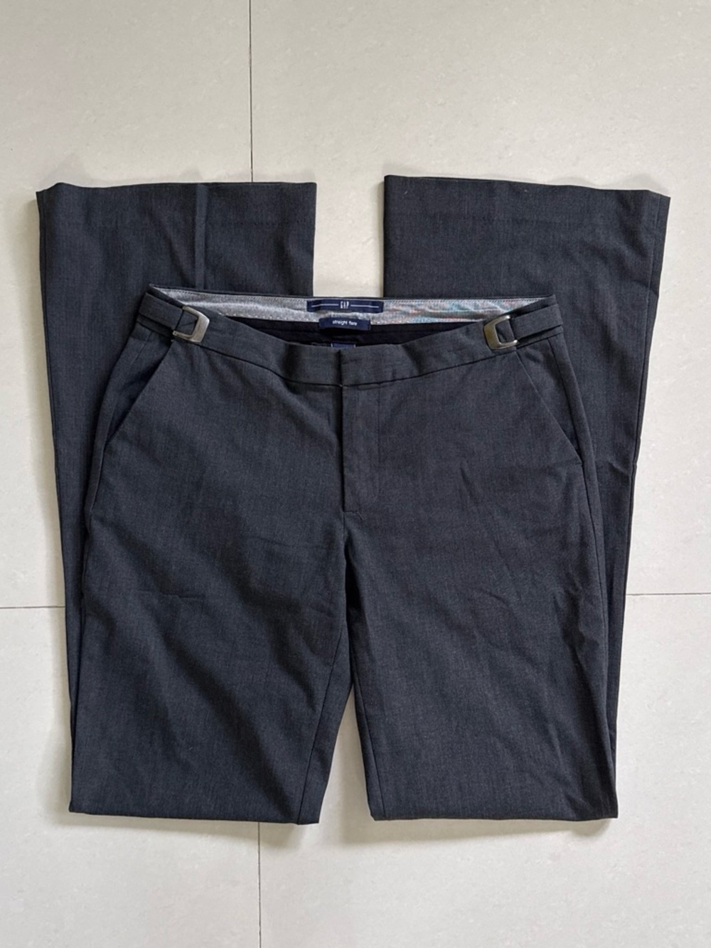GAP Womens Gray Dress Pants with Side Adjusters